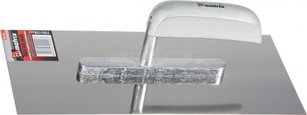 Гладилка из нержавеющей стали, 480 х 130 мм, деревянная ручка// MATRIX купить в Хабаровске