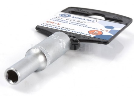 Головка  5мм 1/4" глубок Cr-V Кобальт [4]  купить в Хабаровске