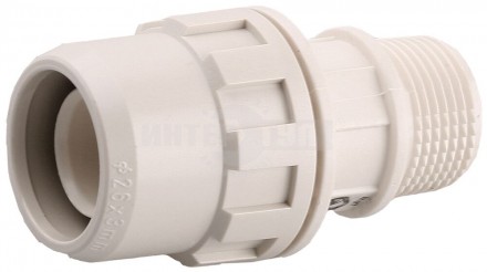 Муфта ЗУБР "ШиреФит" соединительная, "штуцер с гайкой - внешняя резьба", 16мм-1/2" купить в Хабаровске