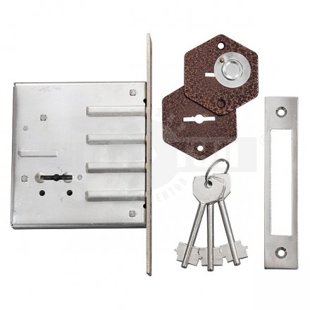 Замок врезной сувальдн ригели4кругл ЗВ-3 Сибртех [2]  купить в Хабаровске