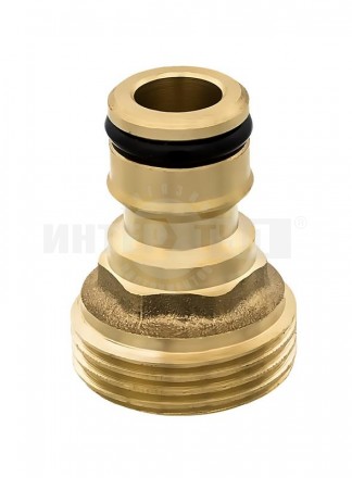 Штуцер д/шланга внешРезьба 3/4-БРС папа латунь QE [3]  купить в Хабаровске