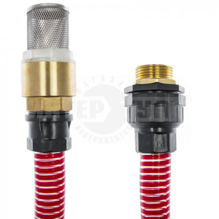 Шланг  4м 1' садовый всасывающий 25мм клапан QE [2]  купить в Хабаровске