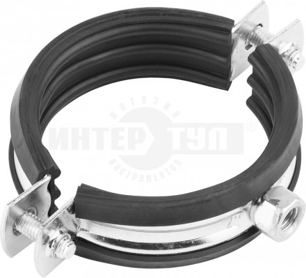 Хомут ЗУБР трубный оцинкованный, с гайкой, 2", 50шт купить в Хабаровске