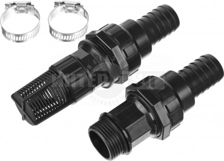 Набор ЗУБР "МАСТЕР" для всасывающих шлангов: обратный клапан с фильтром, адаптер, два хомута [2]  купить в Хабаровске