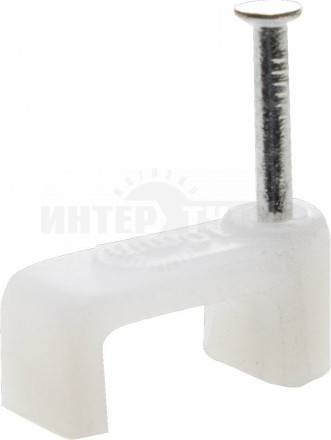 Скоба STAYER прямоугольная для крепления кабеля 6мм с оцинкован гвоздем, 100шт [2]  купить в Хабаровске