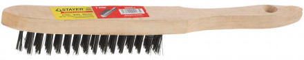 Щетка стальная 3-рядная дерРучка Master Stayer [2]  купить в Хабаровске