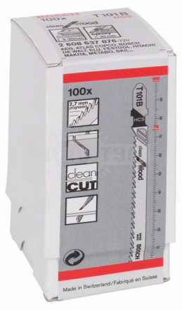 Полотно элЛобзик евро/х дер _74х2.5мм 1шт T101B Bosch @100 [2]  купить в Хабаровске