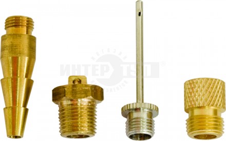 Переходник д/компрессора набор  4пр быстросъемн д/надув изд (050635) Калибр купить в Хабаровске