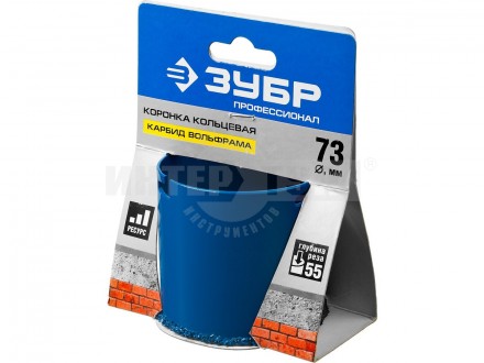 Коронка каф/кер  73х55мм карбид-вольфр Профессионал Зубр купить в Хабаровске