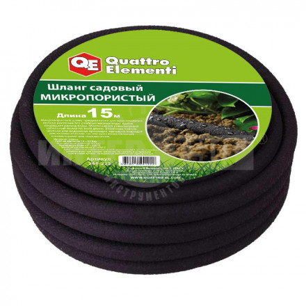 Шланг 15м 1/2' садовый сочащийся микропористый фитинги QE [5]  купить в Хабаровске