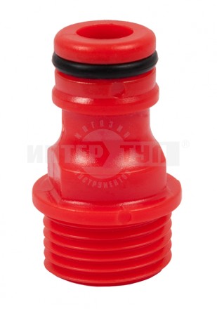 Штуцер д/шланга внешРезьба 1/2-БРСпапа пласт QE [3]  купить в Хабаровске