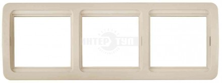 Панель СВЕТОЗАР "ГАММА" накладная, вертикальная, цвет светло-серый металлик, 3 гнезда купить в Хабаровске