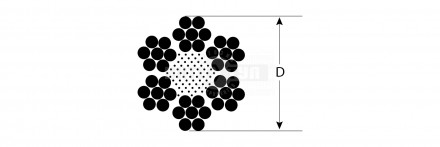 Трос стальной 5мм 1м оцинк синтCердце Stayer @150 [3]  купить в Хабаровске