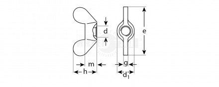 Гайка M_8 4шт сБарашком оцинк Зубр [2]  купить в Хабаровске