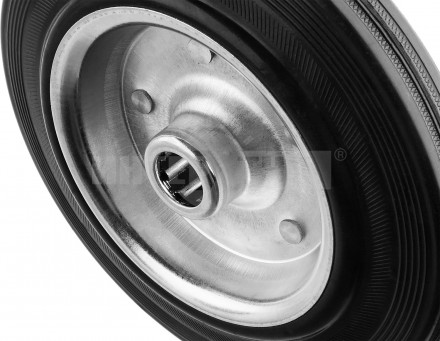 Колесо d=100 мм, г/п 70 кг, резина/металл, игольчатый подшипник, ЗУБР [4]  купить в Хабаровске